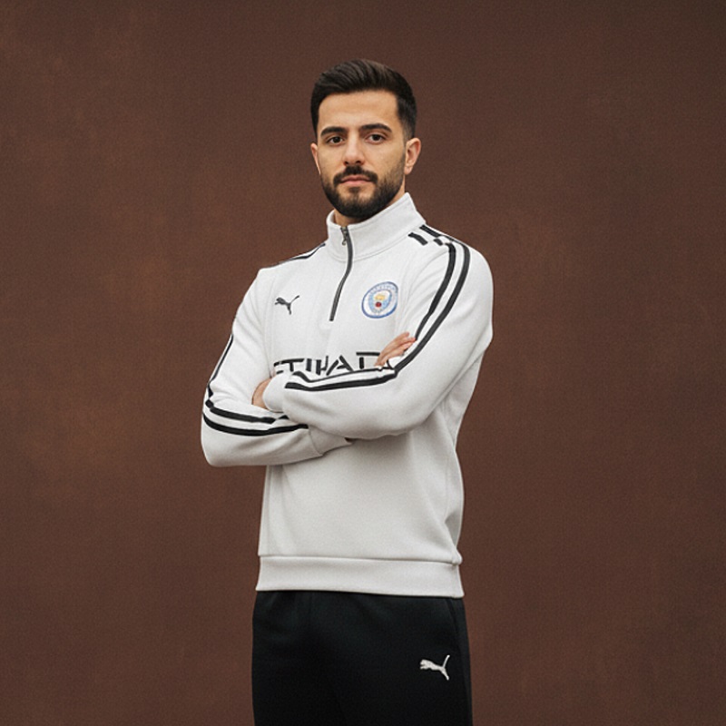 دورس نیم زیپ منچستر سیتی-سفید